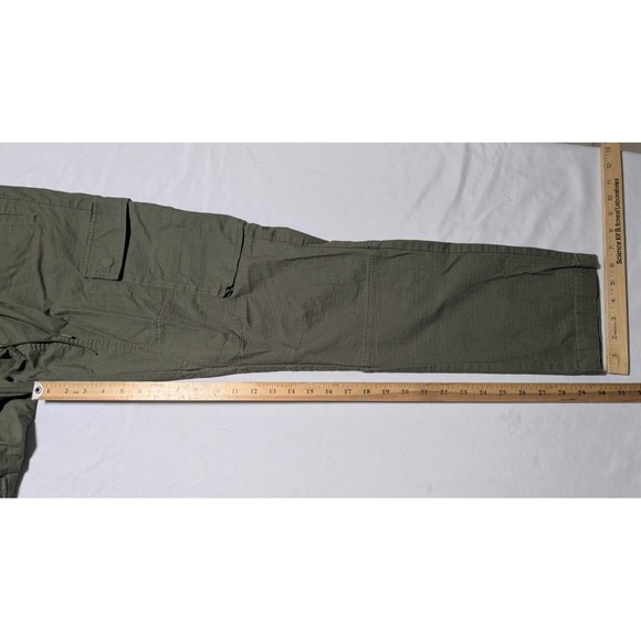Forever 21 Men Cargo Pants Pull-on Ripstop Green - Men Large EUC - Picture 8 of 16